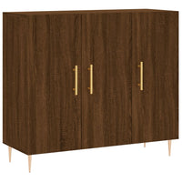 Thumbnail for Sideboard Braun Eichen-Optik 90x34x80 cm Holzwerkstoff
