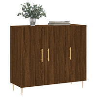 Thumbnail for Sideboard Braun Eichen-Optik 90x34x80 cm Holzwerkstoff