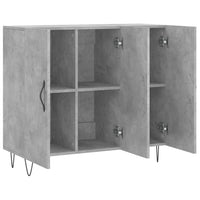 Thumbnail for Sideboard Betongrau 90x34x80 cm Holzwerkstoff