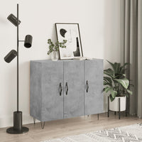 Thumbnail for Sideboard Betongrau 90x34x80 cm Holzwerkstoff