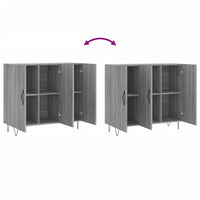 Thumbnail for Sideboard Grau Sonoma 90x34x80 cm Holzwerkstoff