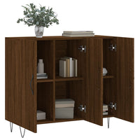 Thumbnail for Sideboard Braun Eichen-Optik 90x34x80 cm Holzwerkstoff