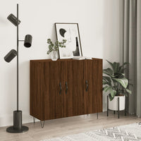 Thumbnail for Sideboard Braun Eichen-Optik 90x34x80 cm Holzwerkstoff