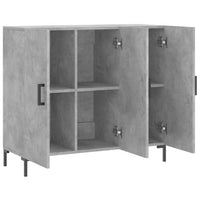 Thumbnail for Sideboard Betongrau 90x34x80 cm Holzwerkstoff