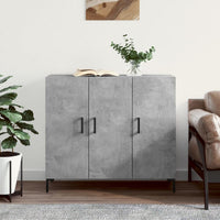 Thumbnail for Sideboard Betongrau 90x34x80 cm Holzwerkstoff