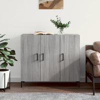 Thumbnail for Sideboard Grau Sonoma 90x34x80 cm Holzwerkstoff