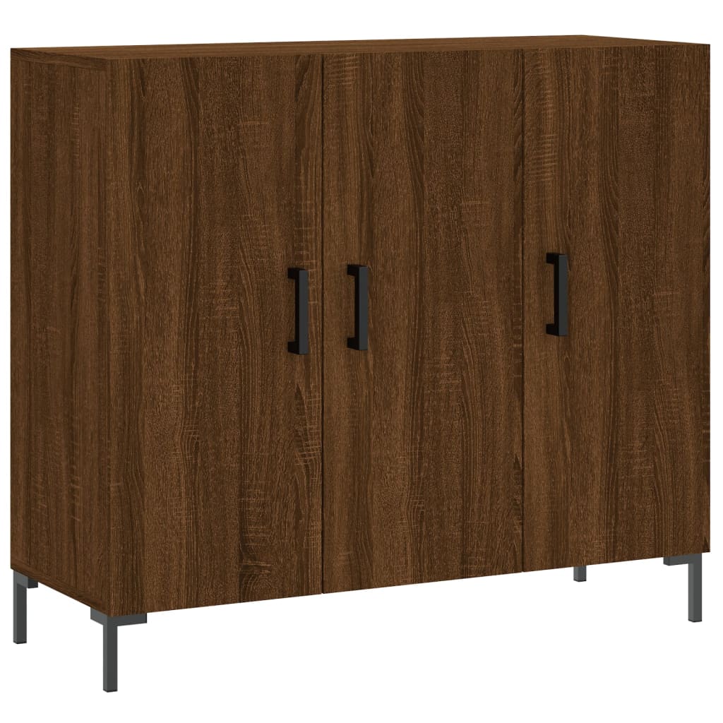 Sideboard Braun Eichen-Optik 90x34x80 cm Holzwerkstoff