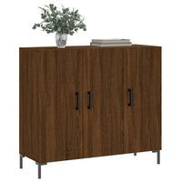 Thumbnail for Sideboard Braun Eichen-Optik 90x34x80 cm Holzwerkstoff