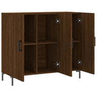 Thumbnail for Sideboard Braun Eichen-Optik 90x34x80 cm Holzwerkstoff