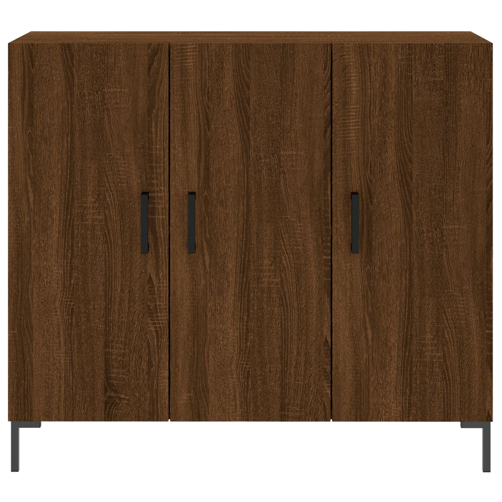 Sideboard Braun Eichen-Optik 90x34x80 cm Holzwerkstoff