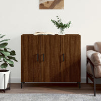 Thumbnail for Sideboard Braun Eichen-Optik 90x34x80 cm Holzwerkstoff