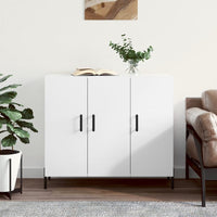 Thumbnail for Sideboard Weiß 90x34x80 cm Holzwerkstoff