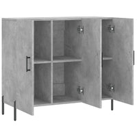 Thumbnail for Sideboard Betongrau 90x34x80 cm Holzwerkstoff
