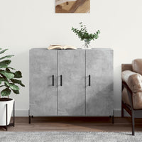 Thumbnail for Sideboard Betongrau 90x34x80 cm Holzwerkstoff