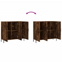 Thumbnail for Sideboard Räuchereiche 90x34x80 cm Holzwerkstoff