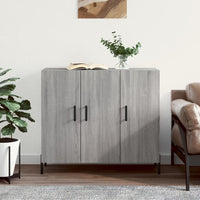 Thumbnail for Sideboard Grau Sonoma 90x34x80 cm Holzwerkstoff