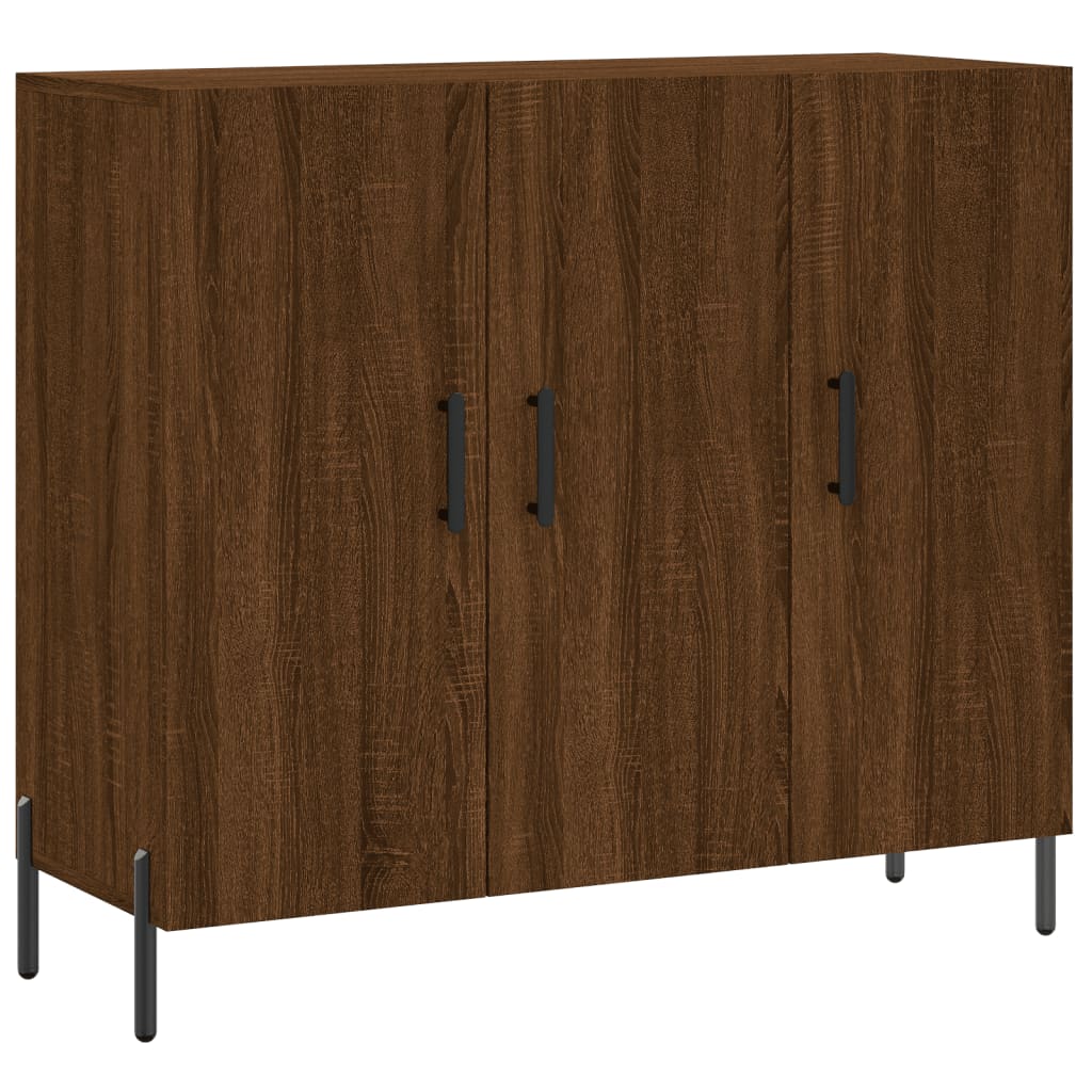 Sideboard Braun Eichen-Optik 90x34x80 cm Holzwerkstoff