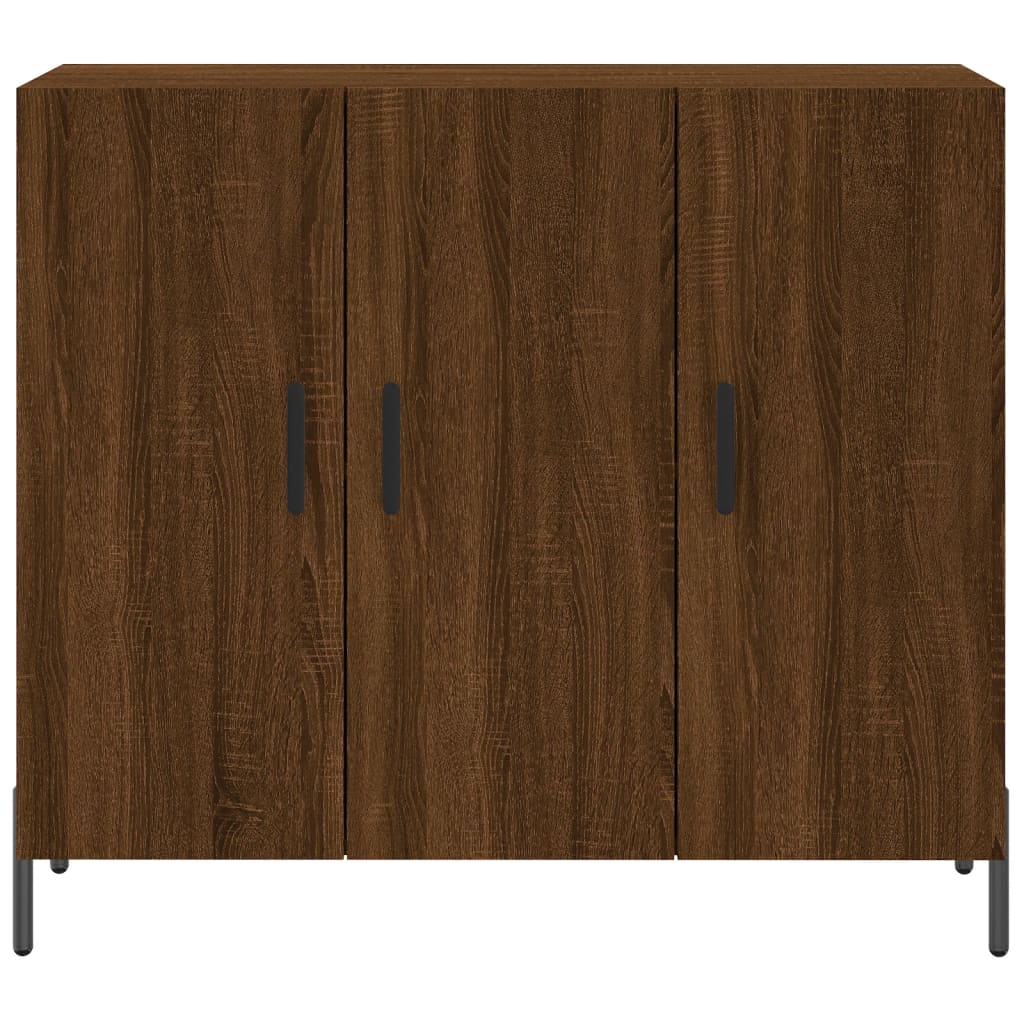 Sideboard Braun Eichen-Optik 90x34x80 cm Holzwerkstoff