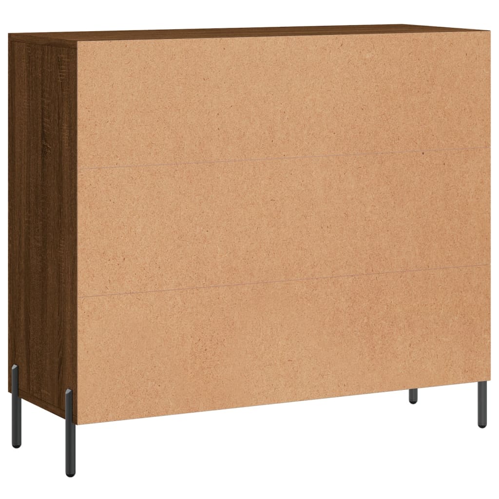 Sideboard Braun Eichen-Optik 90x34x80 cm Holzwerkstoff