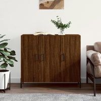 Thumbnail for Sideboard Braun Eichen-Optik 90x34x80 cm Holzwerkstoff