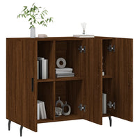 Thumbnail for Sideboard Braun Eichen-Optik 90x34x80 cm Holzwerkstoff