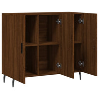 Thumbnail for Sideboard Braun Eichen-Optik 90x34x80 cm Holzwerkstoff