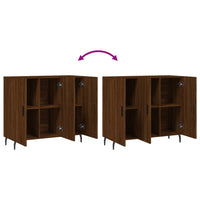 Thumbnail for Sideboard Braun Eichen-Optik 90x34x80 cm Holzwerkstoff