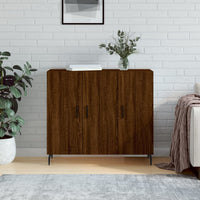 Thumbnail for Sideboard Braun Eichen-Optik 90x34x80 cm Holzwerkstoff