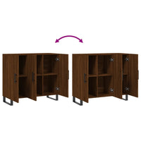 Thumbnail for Sideboard Braun Eichen-Optik 90x34x80 cm Holzwerkstoff