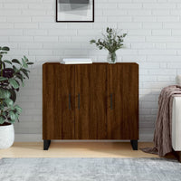 Thumbnail for Sideboard Braun Eichen-Optik 90x34x80 cm Holzwerkstoff