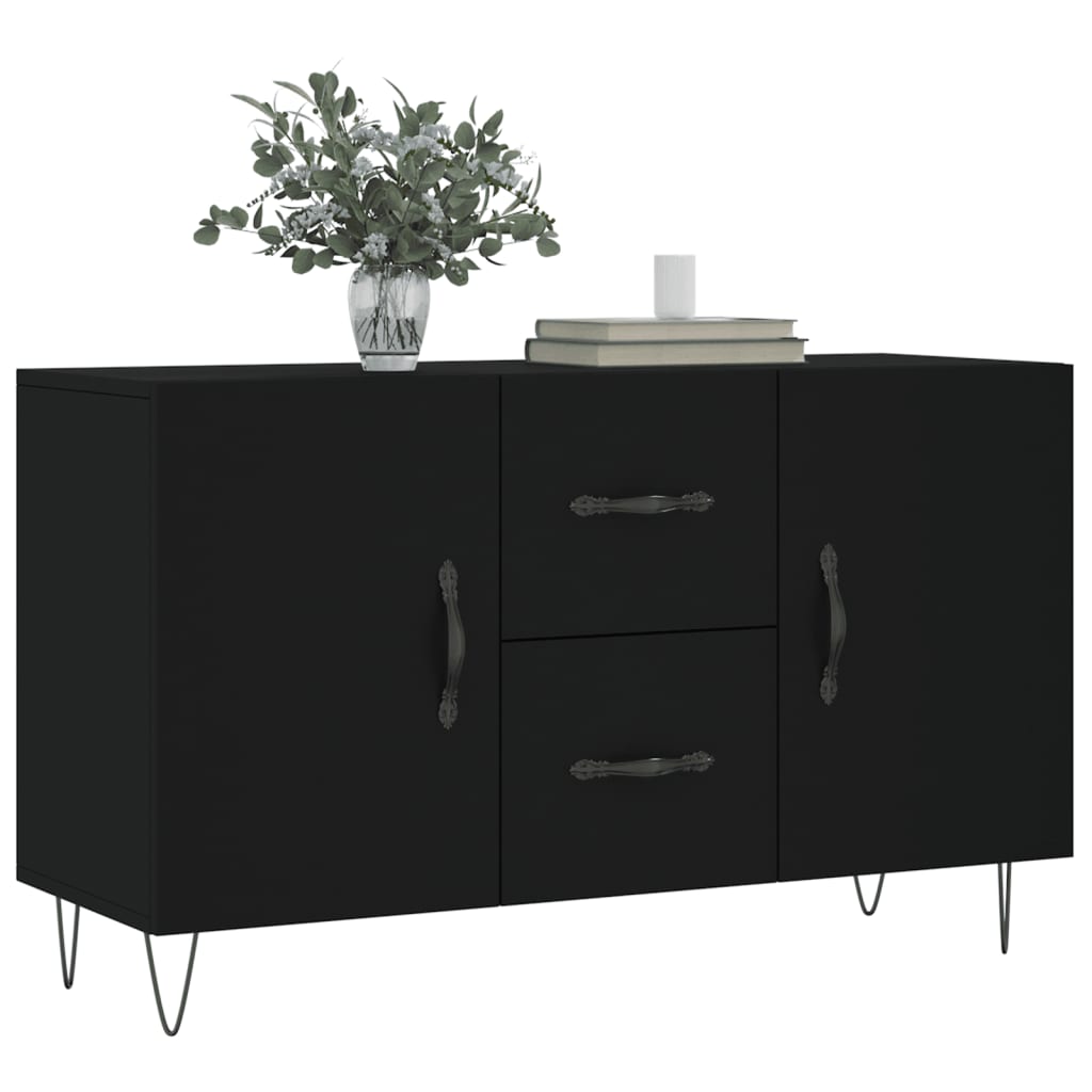 Sideboard Schwarz 100x36x60 cm Holzwerkstoff