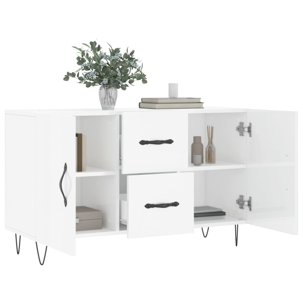 Sideboard Hochglanz-Weiß 100x36x60 cm Holzwerkstoff