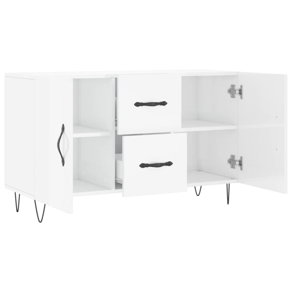 Sideboard Hochglanz-Weiß 100x36x60 cm Holzwerkstoff