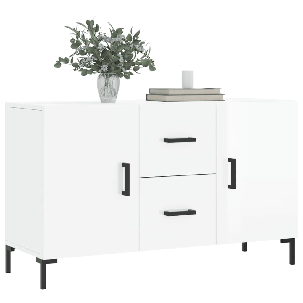 Sideboard Hochglanz-Weiß 100x36x60 cm Holzwerkstoff