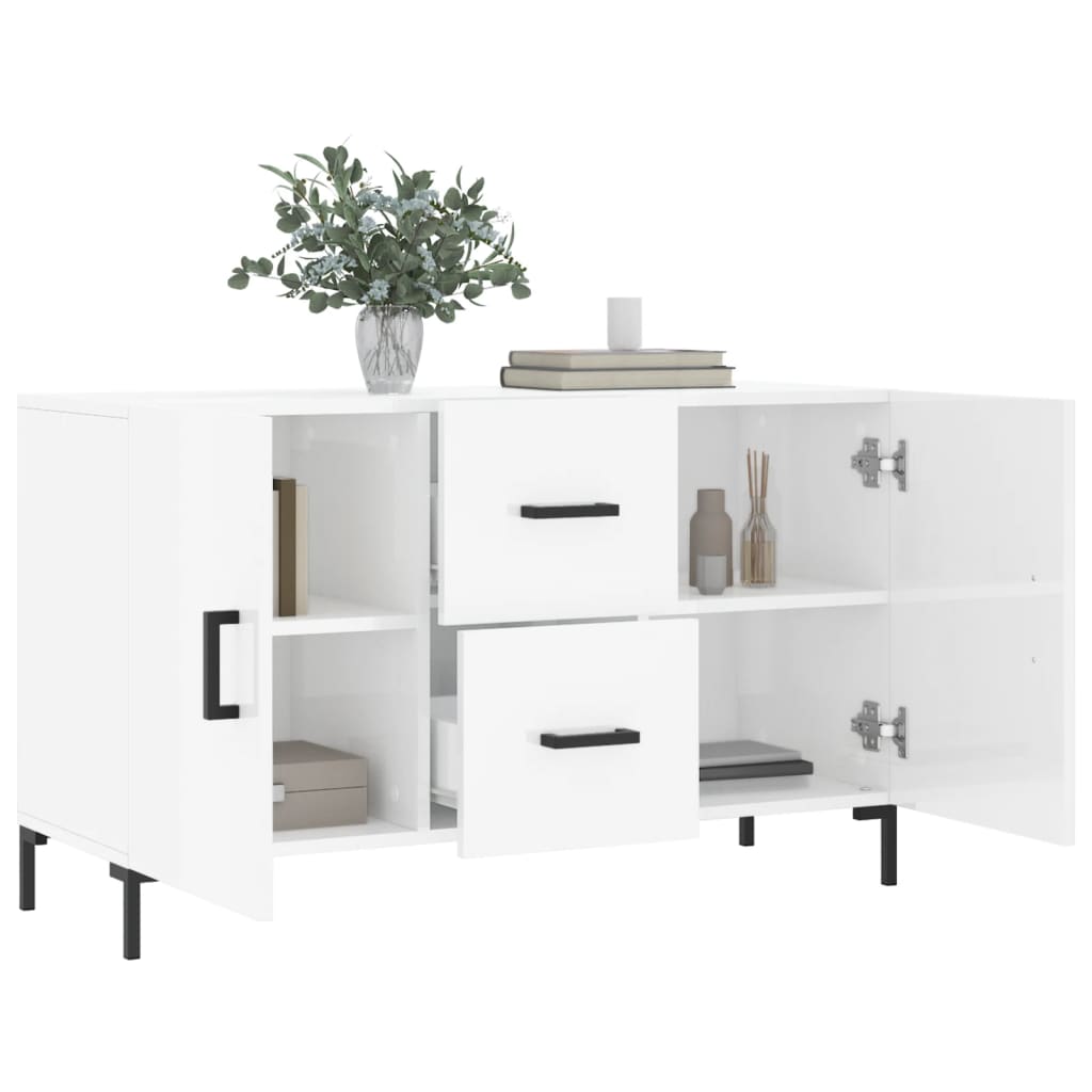 Sideboard Hochglanz-Weiß 100x36x60 cm Holzwerkstoff