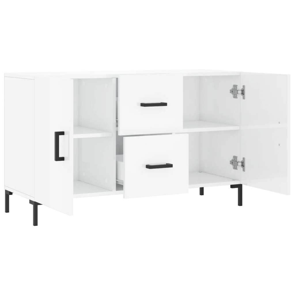 Sideboard Hochglanz-Weiß 100x36x60 cm Holzwerkstoff
