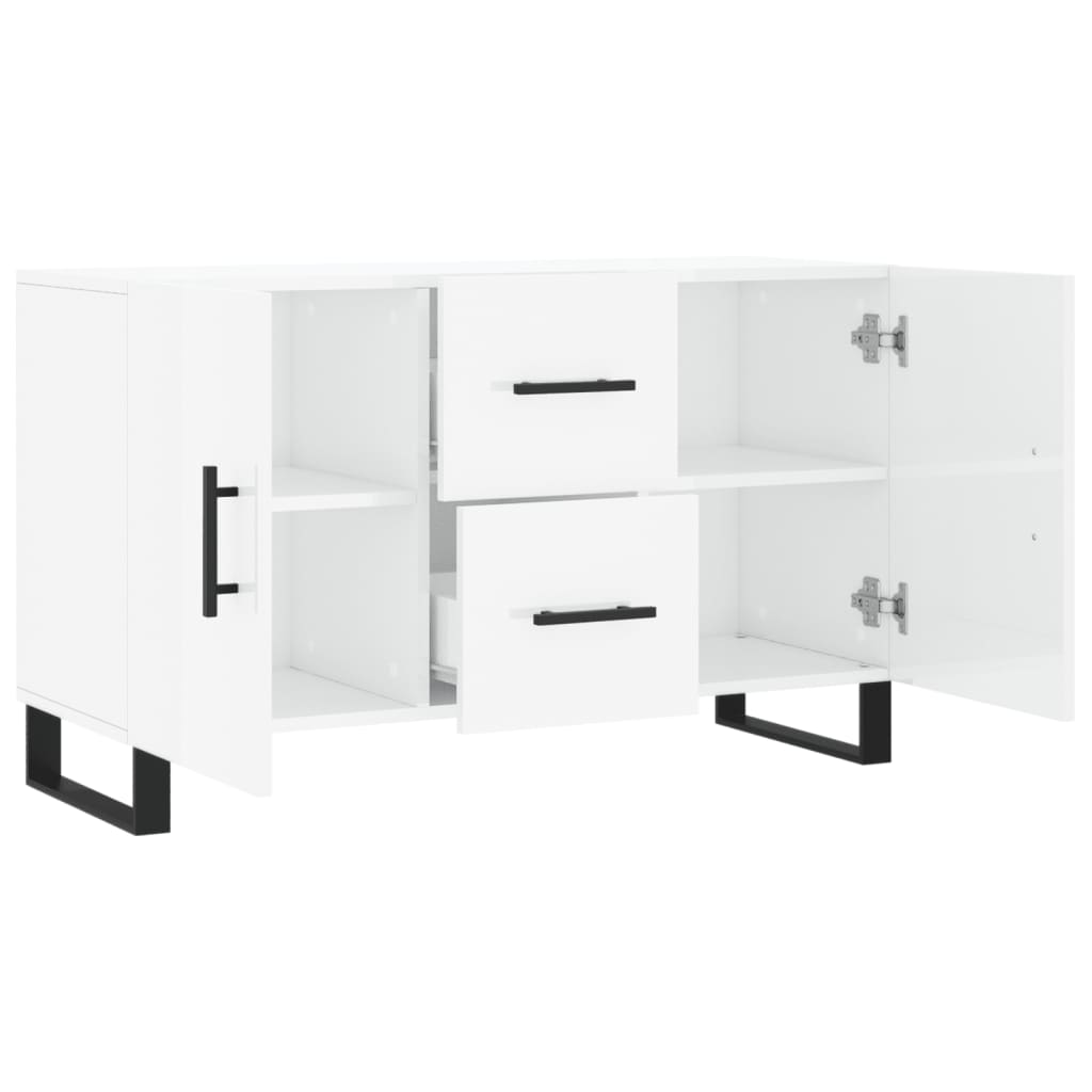 Sideboard Hochglanz-Weiß 100x36x60 cm Holzwerkstoff