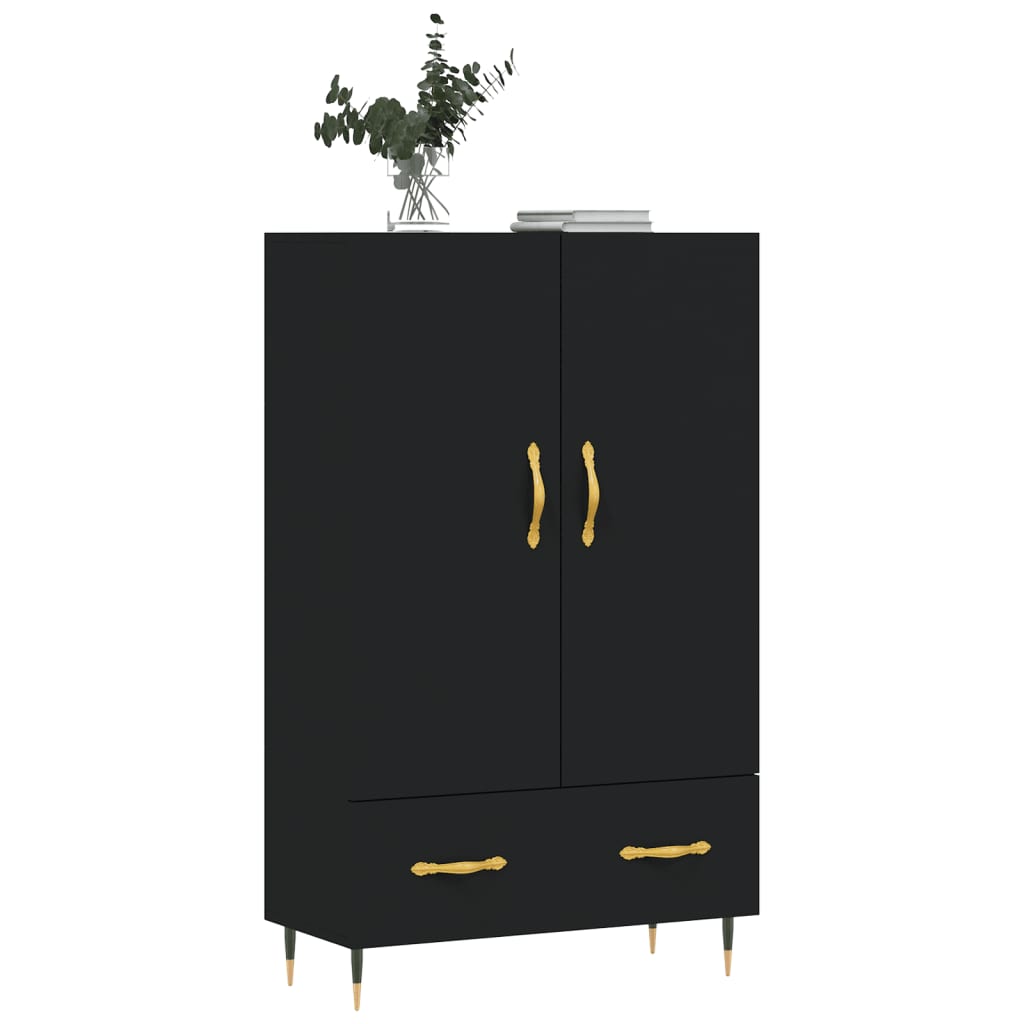 Highboard Schwarz 69,5x31x115 cm Holzwerkstoff