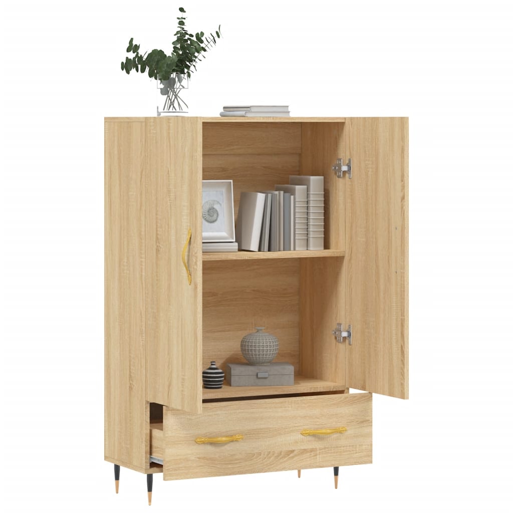 Highboard Sonoma-Eiche 69,5x31x115 cm Holzwerkstoff