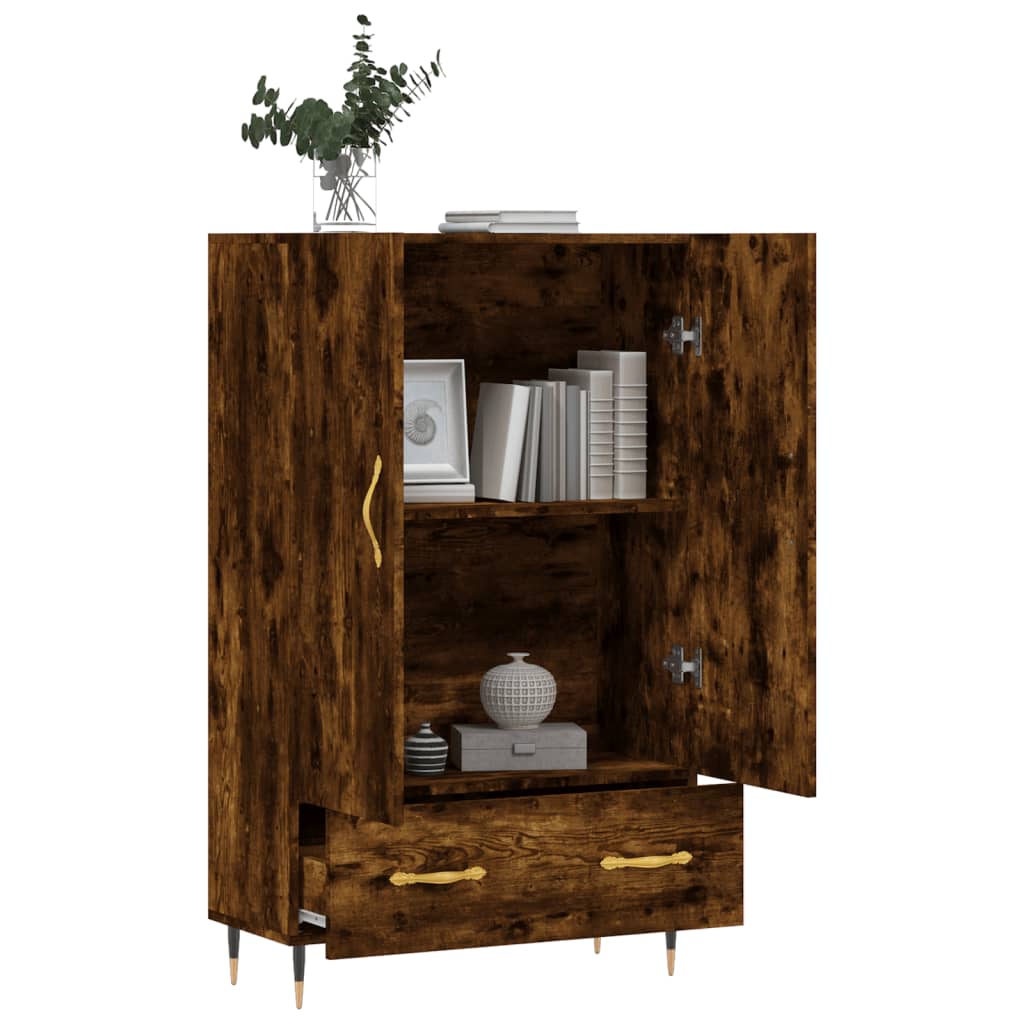 Highboard Räuchereiche 69,5x31x115 cm Holzwerkstoff