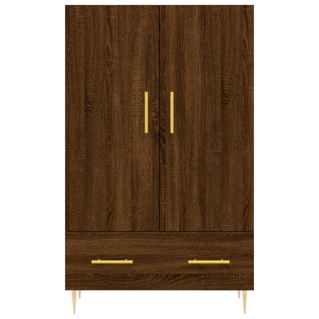 Highboard Braun Eichen-Optik 69,5x31x115 cm Holzwerkstoff
