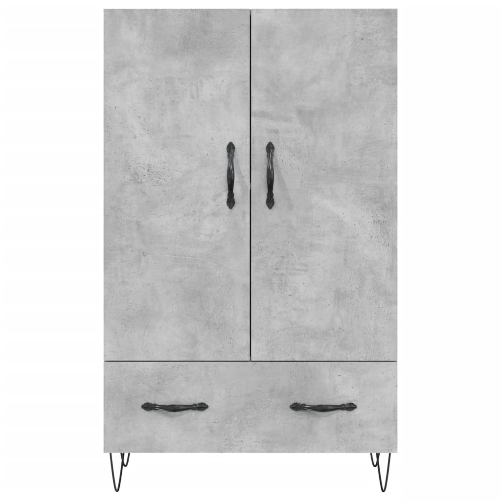 Highboard Betongrau 69,5x31x115 cm Holzwerkstoff