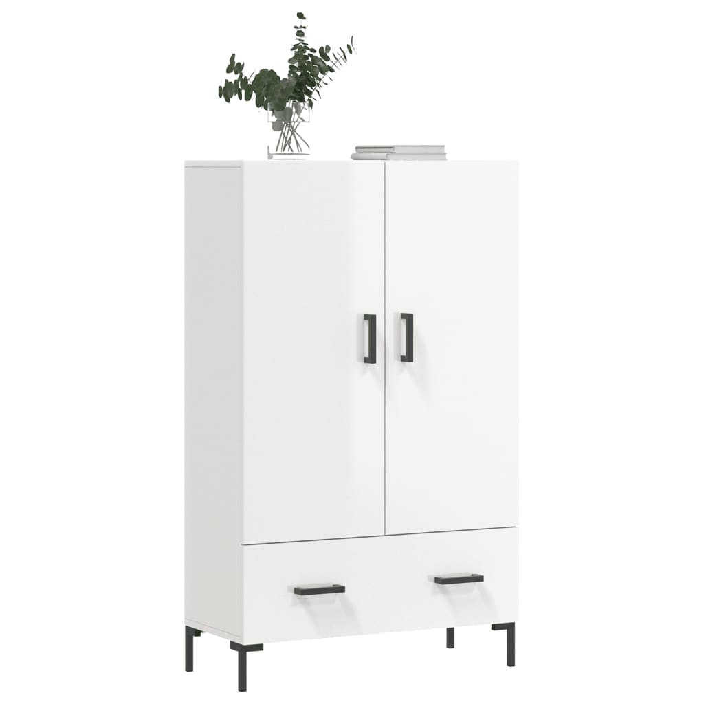 Highboard Hochglanz-Weiß 69,5x31x115 cm Holzwerkstoff