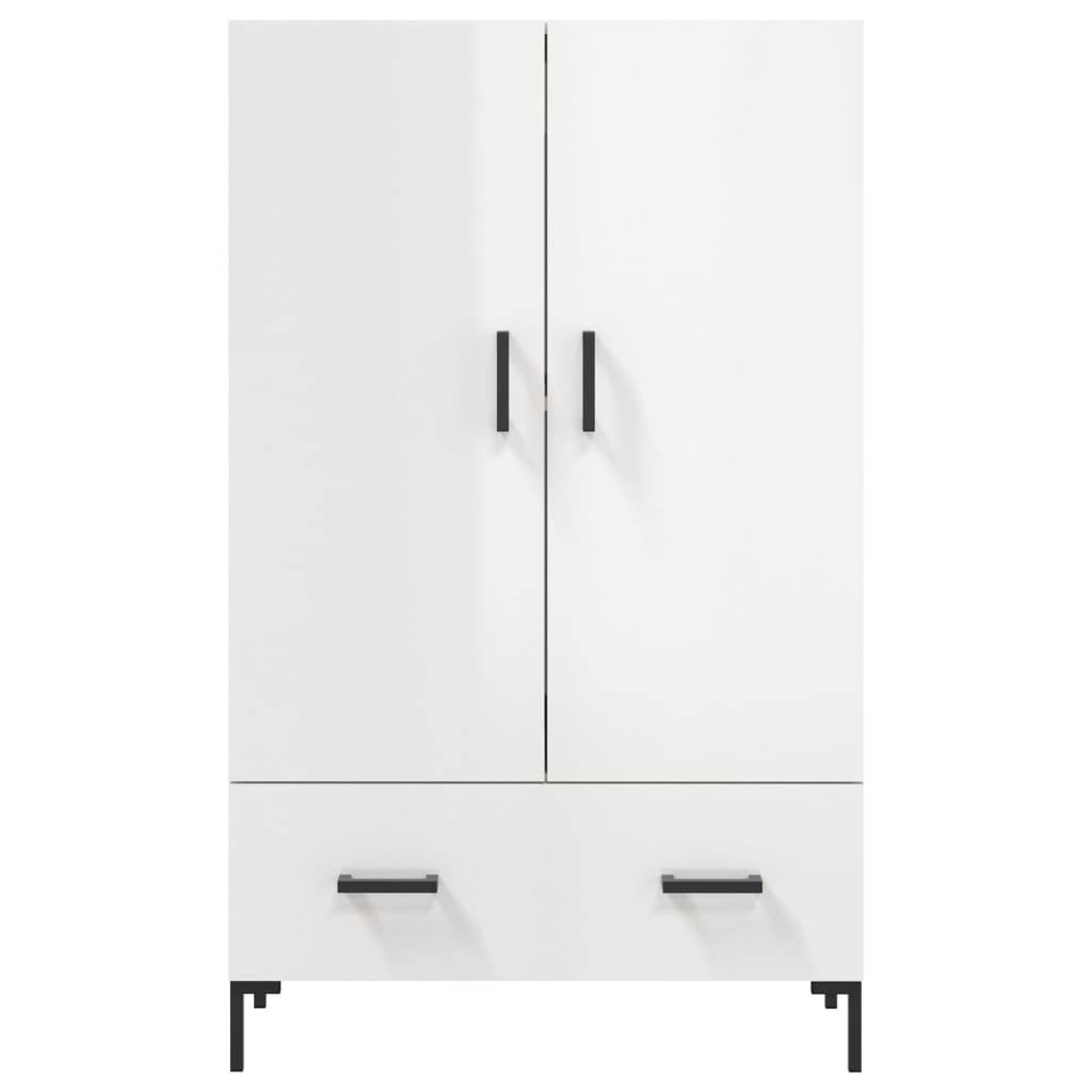 Highboard Hochglanz-Weiß 69,5x31x115 cm Holzwerkstoff