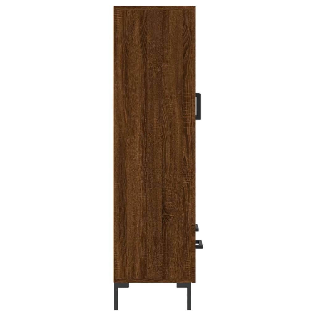 Highboard Braun Eichen-Optik 69,5x31x115 cm Holzwerkstoff