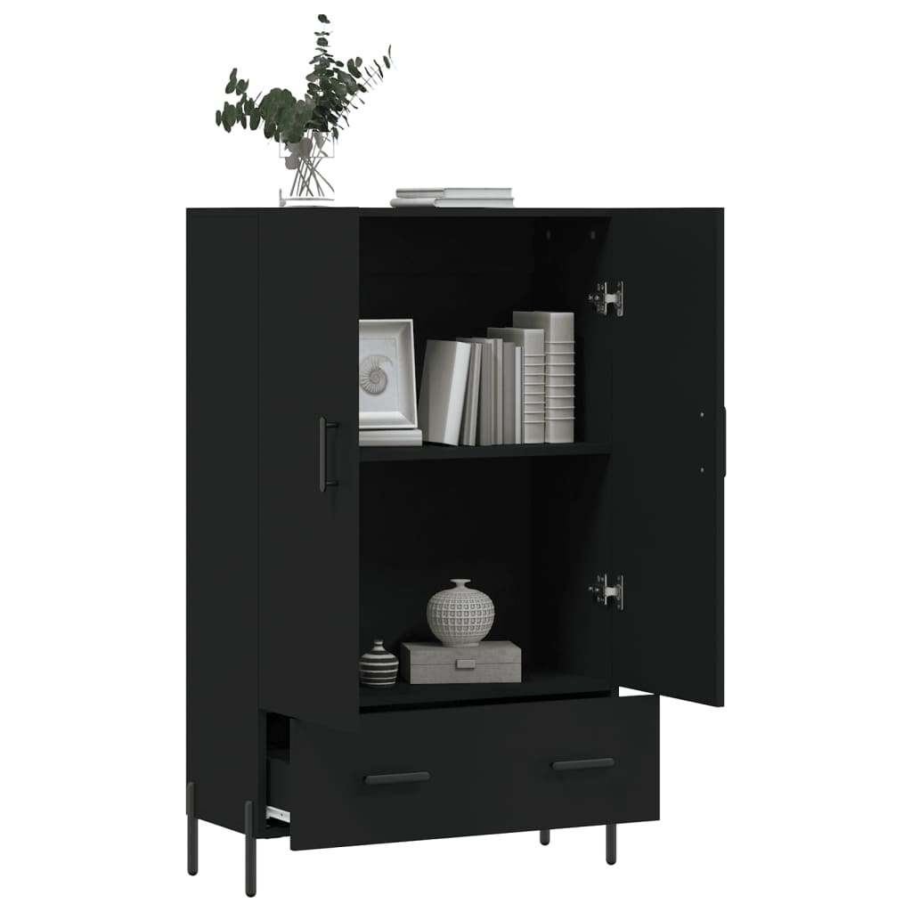 Highboard Schwarz 69,5x31x115 cm Holzwerkstoff