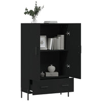 Thumbnail for Highboard Schwarz 69,5x31x115 cm Holzwerkstoff