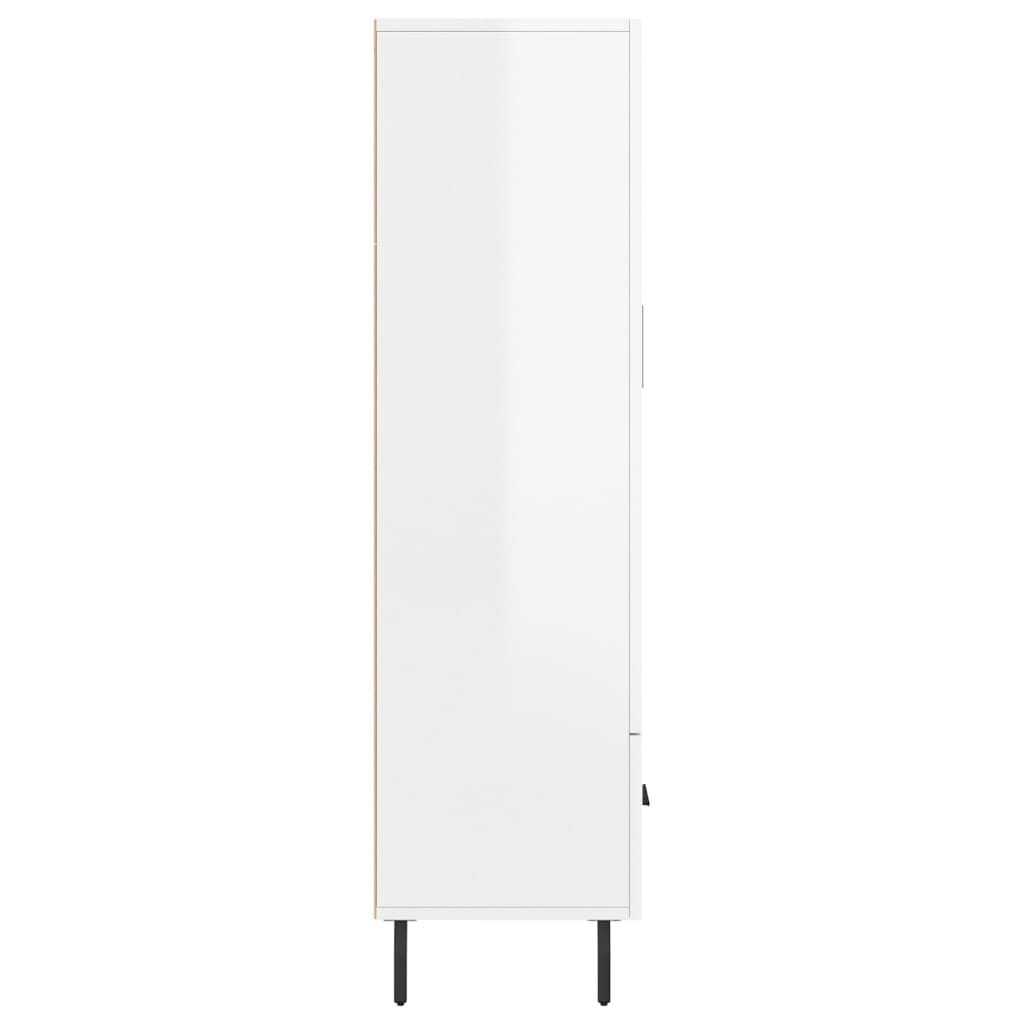 Highboard Hochglanz-Weiß 69,5x31x115 cm Holzwerkstoff