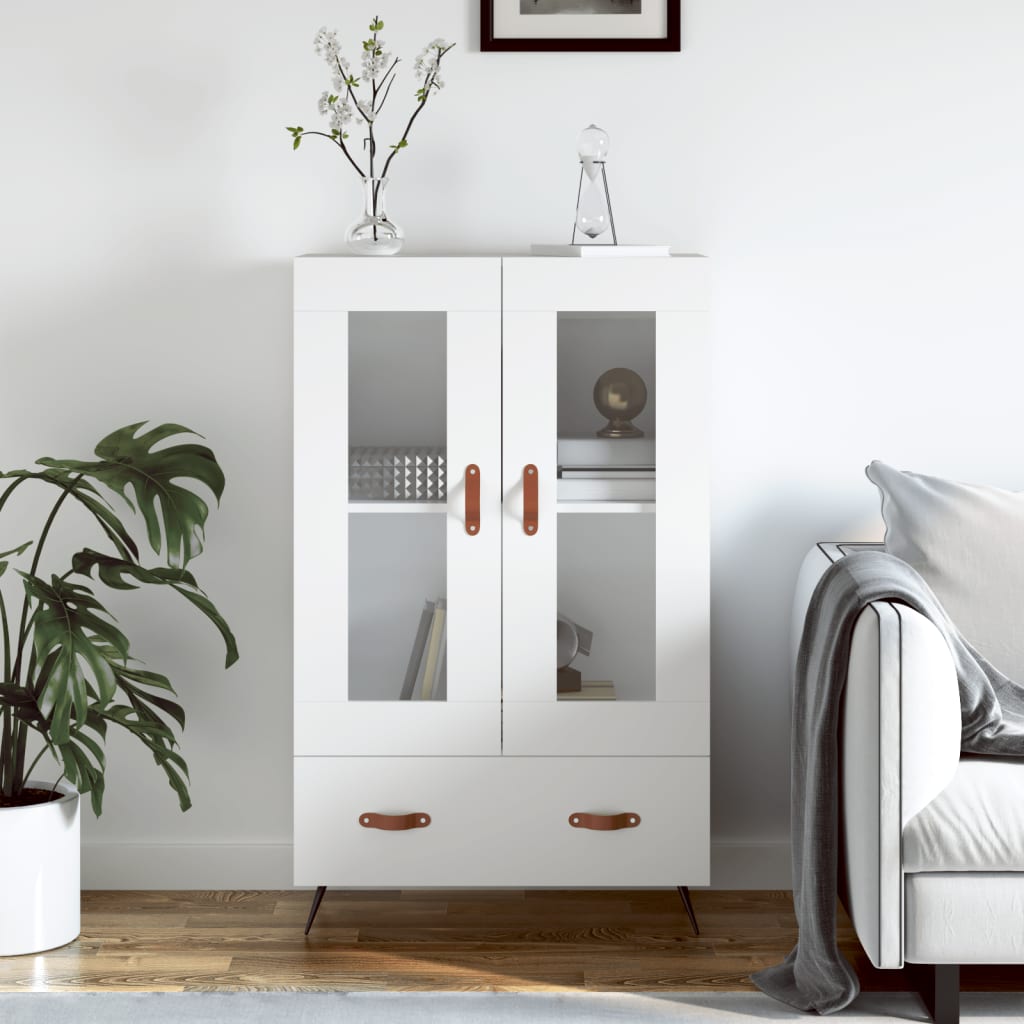 Highboard Weiß 69,5x31x115 cm Holzwerkstoff