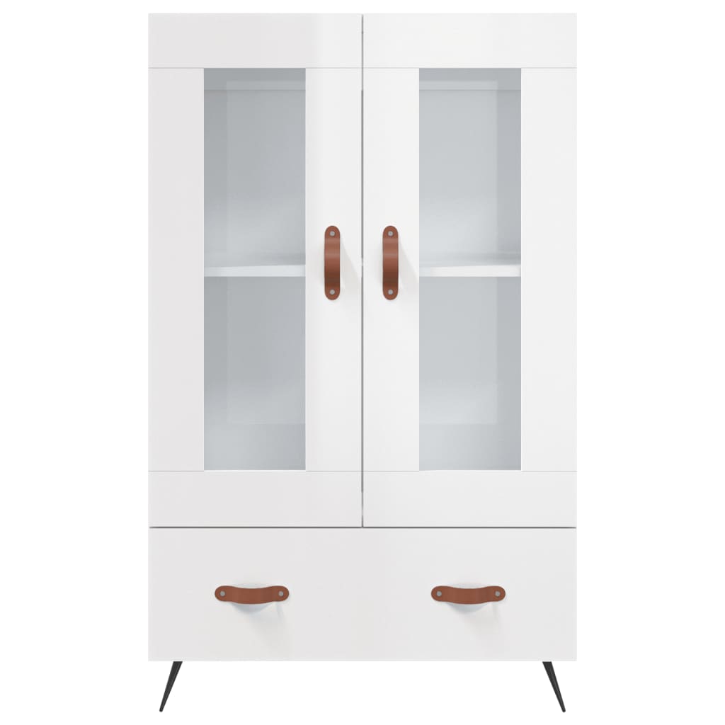 Highboard Hochglanz-Weiß 69,5x31x115 cm Holzwerkstoff